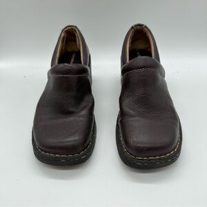 Merona Rich Brown Leather Flats 9.5